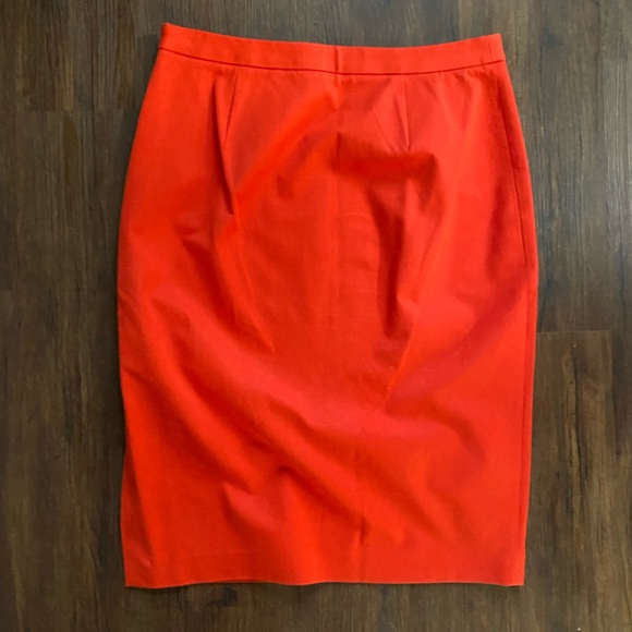 Banana Republic Orange Pencil Skirt - Picture 2 of 8